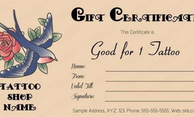 tattoo shop gift certificate template, tattoo shop gift certificates, tattoo gift certificate designs, tattoo gift certificate template free