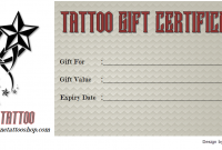 2020 Tattoo Gift Certificate Template FREE Printable (1st Version)