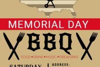 2nd Memorial Day BBQ Flyer Template Free Design Idea
