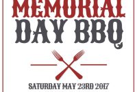 3rd Memorial Day BBQ Flyer Template Free Design Idea