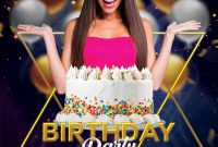 4th Birthday Flyer Template PSD Free Design Idea