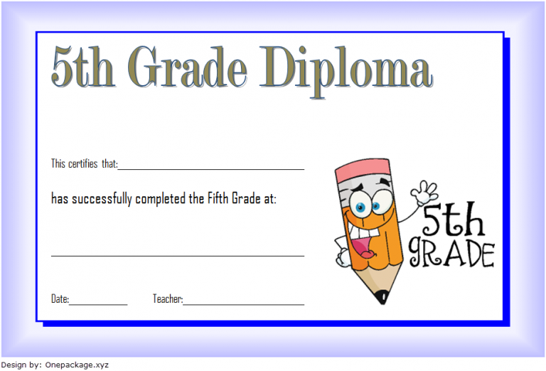 Free 5th Grade Promotion Certificate Template (2021 New Ideas)