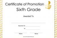 6th Grade Promotion Certificates Free Printable (1st Top Choice)