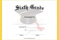 6th Grade Promotion Certificates Free Printable (3rd Top Choice)