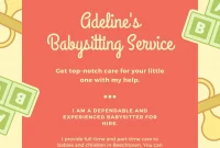 Babysitter Flyer Template PSD Free (3rd Professional Design)