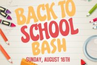Back to School Bash Flyer Template Free (3rd Greatest Design)