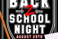Back to School Night Flyer Template Free (2nd Fantastic Design)