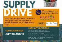Back to School Supply Drive Flyer Template Free Design (3rd Best Option)