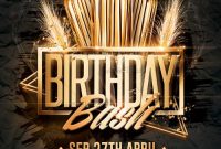 Birthday Bash Party Flyer Template Free Design (2nd Superb Idea)