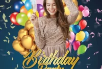 Birthday Poster Template PSD Free Download (3rd Best Design)