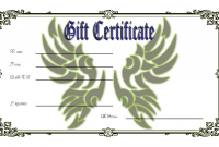 Blank Tattoo Gift Certificate Template FREE Printable (2nd Odd Design)