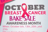 Breast Cancer Bake Sale Flyer Template Free (3rd Amazing Design)