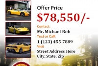 Car for Sale Flyer Template Word Free (2nd Best Format)