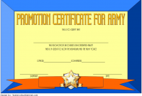 Certificate of Promotion Template Army Free (3rd Editable Format)