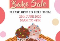 Charity Bake Sale Poster Template Free Idea (4th Fundraiser Flyer Design)