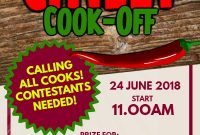 Chili Cook Off Flyer Template Free Printable (3rd Amazing Design)