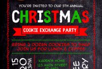 Christmas Cookie Exchange Flyer Template Free Design (6th Adorable Idea)