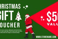 Christmas Gift Voucher Template Free (3rd Design Idea)