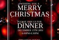 Christmas Holiday Dinner Flyer Template Free (1st Wonderful Design)