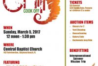 Church Chili Cook Off Flyer Free Design (1st Best Template Idea)