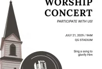 Church Concert Flyer PSD Free Download (3rd Fantastic Design Idea)