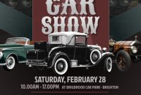 Classic Car Show Poster Template Free Printable (3rd Wonderful Design)