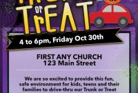 Drive-Thru Trunk or Treat Flyer Template Free (3rd Amazing Option)
