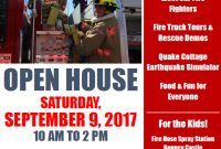 Fire Department Open House Flyer Template Free (4th Fantastic Design)
