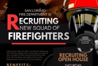 Fire Department Recruitment Flyer Design Free (1st Main Idea)