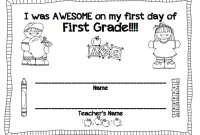 First Week Back to School Certificate Template Free (2nd Design Option)
