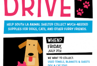 Free Animal Shelter Donation Poster Template (3rd Cute Design)