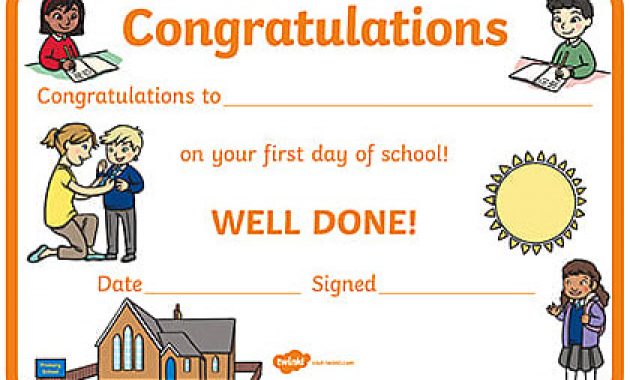 first day of school certificate for kindergarten, first day of kindergarten certificate printable, first day of school certificates pre-k, free first day of school certificates, free printable first day of school certificate