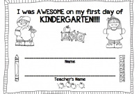 Free Printable First Day of School Certificate for Kindergarten (2nd Design Option)