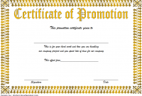 Free Promotion Certificate for Employee Template (2nd Top Pick)