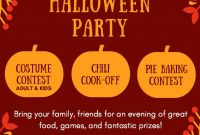 Halloween Chili Cook Off Flyer Template Free (3rd Spooky Design)