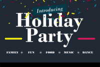 Holiday Party Flyer Template Free (1st Wonderful Design)