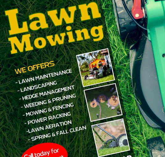 Free Lawn Mowing Service Flyer Template (10 Amazing Formats)