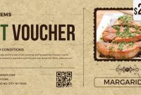 Meal Voucher Template Free Printable (1st Yummy Design)