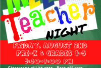 Meet The Teacher Night Flyer Template Free Download (1st Best Design)