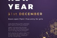 New Year Flyer Template Free Download (4th Fascinating Design)