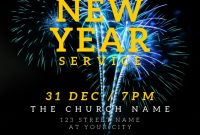 New Year’s Eve Church Service Flyer Free Design (4th Wonderful Idea)