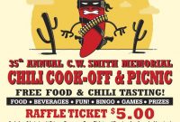 Office Chili Cook Off Flyer Template Free Download (2nd Main Design)