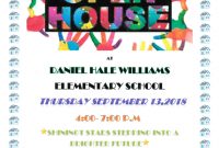 Open House Flyer for Elementary School Template Free (2nd Top Design)