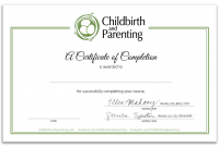 Parenting Class Certificate of Completion Template Free (3rd Best Idea)