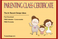 Parenting Class Certificate of Completion Template Free (8 Recent Designs)
