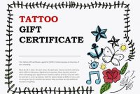 Printable Tattoo Gift Certificate Template Free (1st Design Idea)