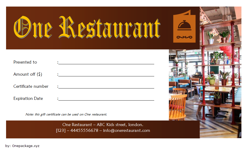 chinese restaurant gift certificate template, restaurant gift certificate template free, restaurant gift certificate template for word, gift certificate template for restaurant