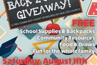 School Supplies Giveaway Flyer Template Free (2nd Amazing Concept)