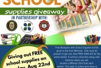 School Supplies Giveaway Flyer Template Free (3rd Amazing Concept)
