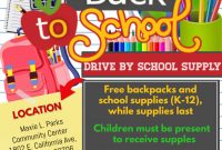 School Supplies Giveaway Flyer Template Free (5th Amazing Concept)
